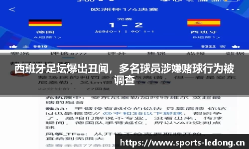 西班牙足坛爆出丑闻，多名球员涉嫌赌球行为被调查